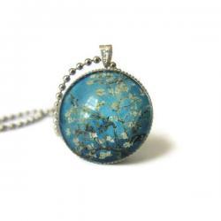 Van Gogh Painting Almond Blossom Tree Glass Pendant