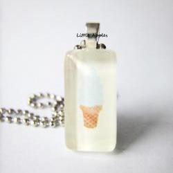 Ice Cream Rectangle Glass Tile Pendant Toy Box